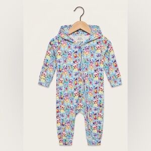 Posh Peanut x Lisa Frank Hunter Dalmatian Hooded Romper 12-18M Rare HTF